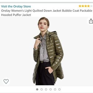 Orolay Green Puffer Coat - small